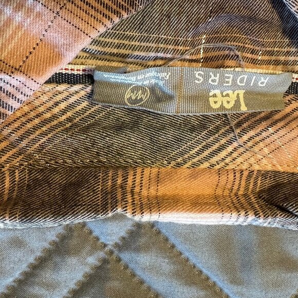 Riders by Lee Pink, White, Silver and Grey Plaid Button Down Shirt - Picture 3 of 3